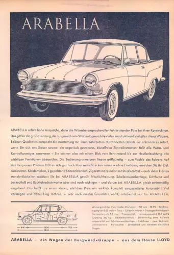 Borgward-Arabella-1960-II-Reklame-Werbung-vintage print ad-Publicidad 