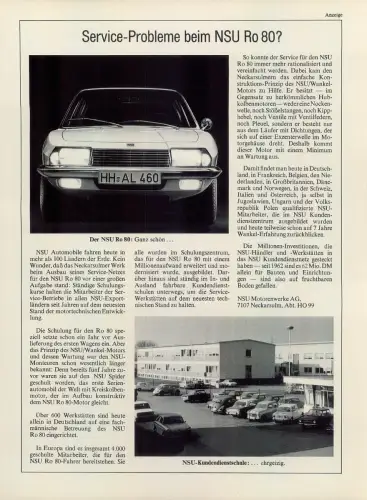 NSU-Ro-80-1969-II-Reklame-Werbung-vintage print ad-Vintage Publicidad