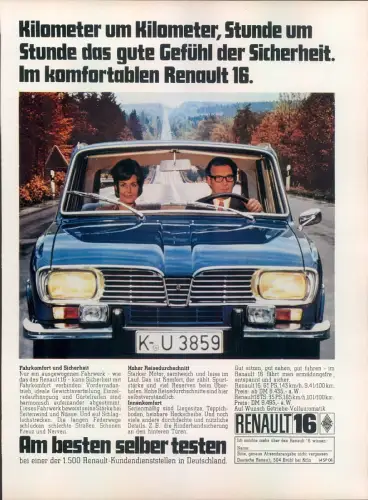 Renault 16 - 1971 - Werbung 