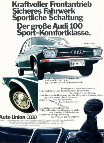 Audi-100LS-03/69-Reklame-Werbung-genuine Advertising-nl-Versandhandel 