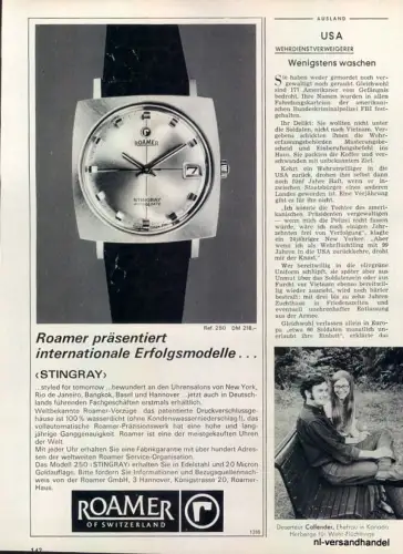 Roamer-Stingray-250-Reklame-Werbung-genuine Advert-La publicité-nl-Versandhandel