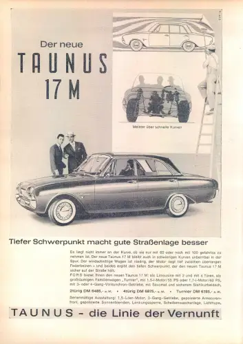 Ford-Taunus-17m-1960-Reklame-Werbung-vintage print ad-Publicidad 