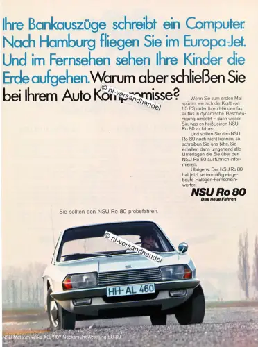 NSU-RO80-02-1969-Reklame-Werbung-genuine Advertising-nl-Versandhandel 