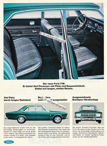 Ford-17M-1967-Reklame-Werbung-genuine Advertising - nl-Versandhandel 