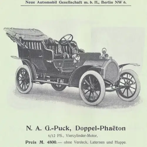 NAG - Puck - Prospekt - 1908 - Deutsch - nl-Versandhandel