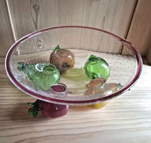 Jankovic Obstschale von Borek Sipek für Ajeto, Glasschale mit Früchten 