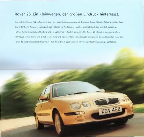 Prospekt Rover 25 (von 2001)