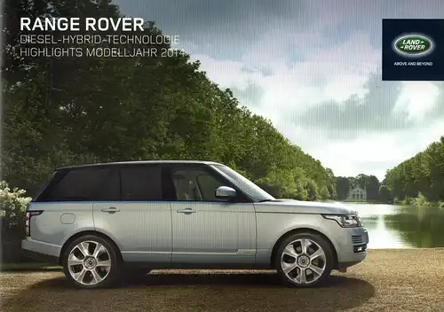 Land Rover Range Rover Diesel-Hybrid-Technologie Highlights Modell 2014 Prospekt