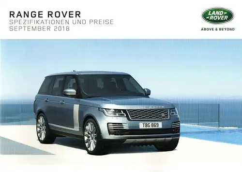 Land Rover Range Rover Spezifikation u. Preise Prospekt von 2018