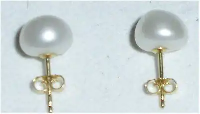 Sehr feine Ohrringe aus 333er Gold mit Zuchtperlen (da3209)
