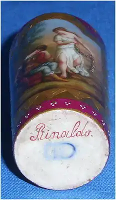 Toller antiker Parfümflakon aus Porzellan 19. Jhd. Rinaldo Wien?? (da3482)