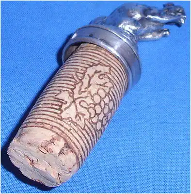 Flaschenkorken Christoffle, Eichörnchen, original alt sehr selten (da3489)