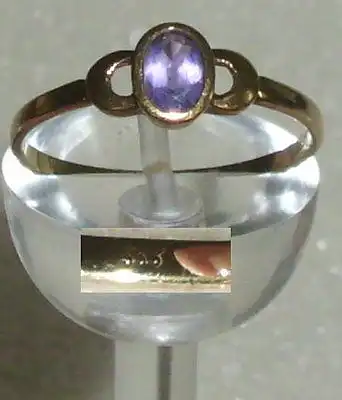 Ring aus 333er Gold mit Amethyst, Gr. 63 Ø 20,1 mm (da3913)