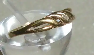 Ring aus 333er Gold mit Diamant 0,02 ct., Gr. 52 Ø 16,6 mm (da3912)