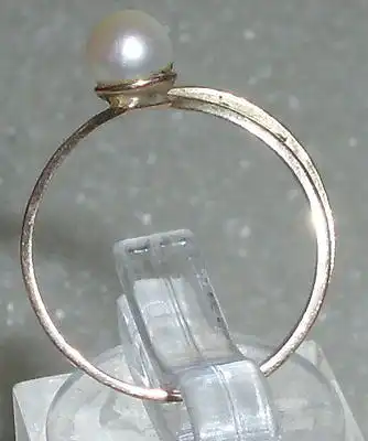 Ring aus 333er Gold mit Perle, Gr. 52 Ø 16,6 mm (da3782)
