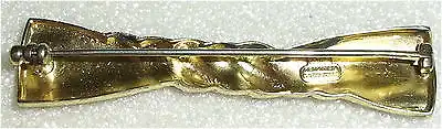 Theodor Fahrner Designer-Brosche 925er Silber vergoldet mit Markasiten (da3230)