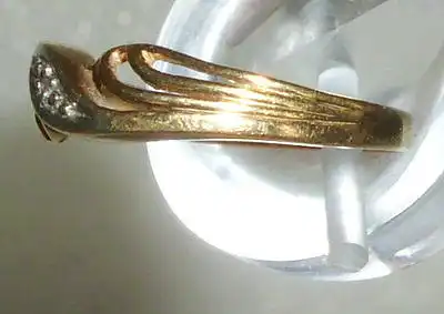 Ring aus 333er Gold mit Diamant 0,01 ct., Gr. 53 Ø 16,9 mm (da3911)