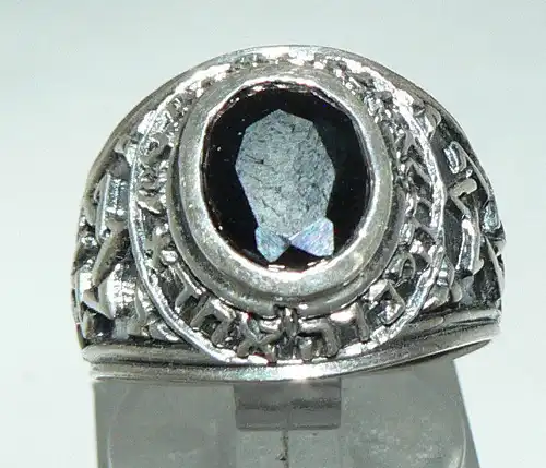 Ring aus 925 Silber mit Onyx, Gr. 53/Ø 16,9 mm  (da4301)