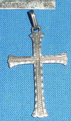 Kreuz-Anhänger aus 900er Silber, Handarbeit 2,3 Gramm (da2961)