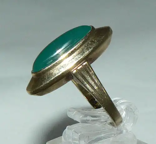 Ring aus 333er Gold mit Jade, Gr. 51/Ø 16,2 mm  (da4444)