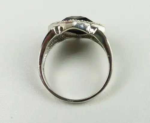 Ring aus 925 Silber mit Onyx, Gr. 69/Ø 22 mm  (da4622)