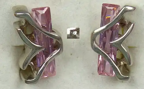 Ohrringe aus 925er Silber mit Rosenquarz  (da4656)