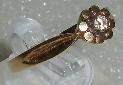 Toller Ring aus 585er Geldbgold, mit Diamant 0,05 ct., Gr. 63 Ø 19,9 mm (da2931)