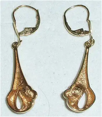 Sehr feine Ohrringe aus 585er Gold mit Perle (da3350)