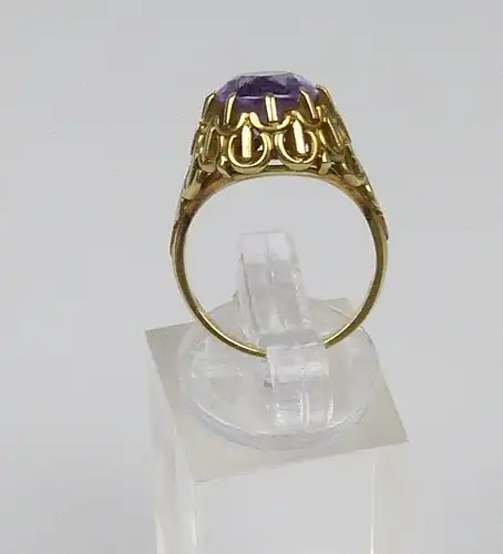 Ring aus 585er Gold mit Amethyst, Gr. 51/  Ø 16,2 mm  (da4752)