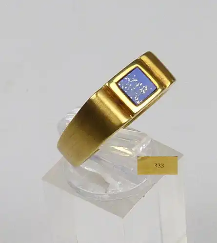 Ring aus 333er Gold mit Lapislazuli, Gr. 64/Ø 20,4 mm  (da4748)