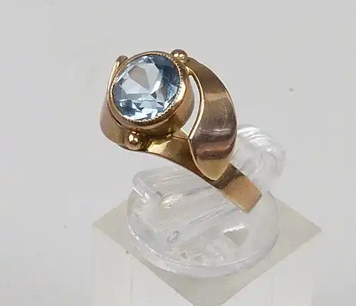 Ring aus 333er Gold mit Aquamarin, Gr. 56/Ø 17,8 mm  (da4746)