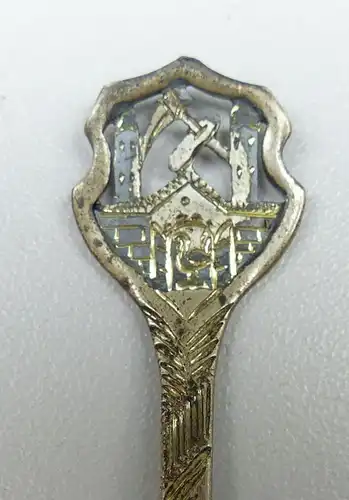 Mokkalöffel/Sammlerlöffel aus 800er Silber mit Wappen von Suhl       (da4758)