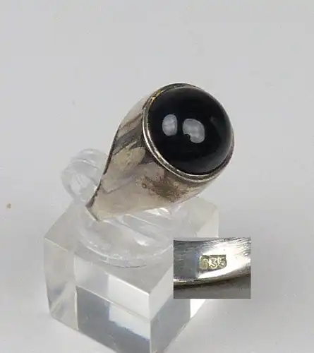 Ring aus 925 Silber mit Onyx, Gr. 56/Ø 17,8 mm  (da4778)