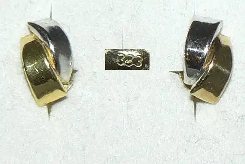 Ohrringe/Stecker aus 333er Weiß- und Gelbgold    (da4397)