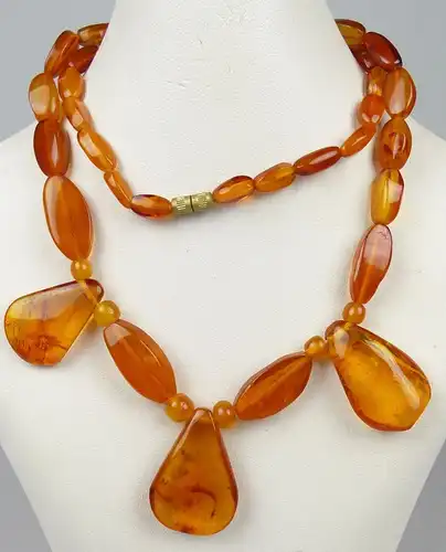 Kette aus Bernstein/Amber  Art Deco   (da4814)