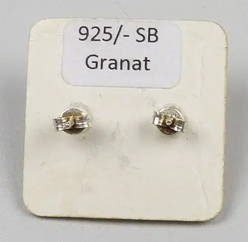 Ohrringe/Stecker 925er Silber mit Granate/neu aus Geschäftsauflösung   (da4862)