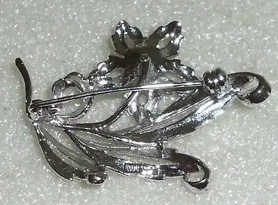 Tolle alte Brosche aus 800er Silber mit Perle (da3604)