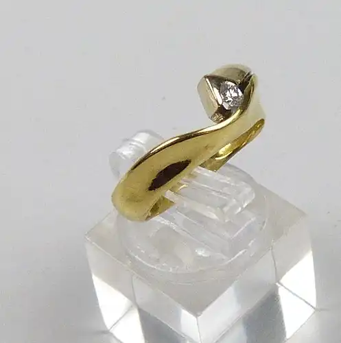 Ring aus 750er Gold mit Diamant 0,05 ct., Gr. 55/Ø 17,5 mm   (da4889)