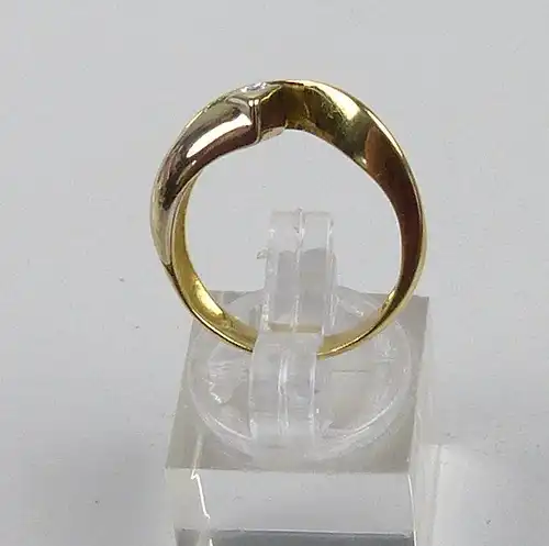 Ring aus 750er Gold mit Diamant 0,05 ct., Gr. 55/Ø 17,5 mm   (da4889)