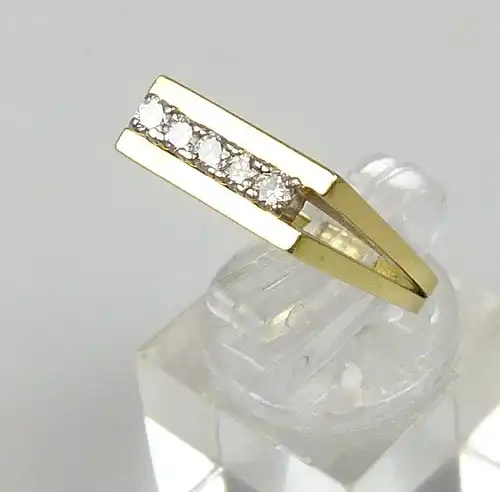 Ring aus 585er Gold mit Diamanten 0,25 ct., Gr. 54/Ø 17,2 mm  (da4884)
