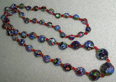 Original alte Murano Glas-Perlen-Kette im tollen Zustand (da1975)