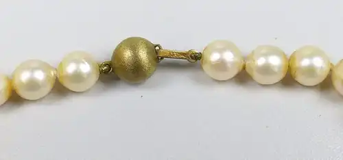 Perlen-Kette mit Schloß aus 333er Gold, original alt  (da4932)