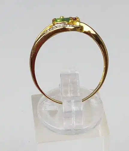 Ring aus 333er Gold mit Rubin und Smaragd, Gr. 58,4/Ø 18,4 mm  (da5022)