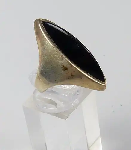 Ring aus 835er Silber mit Onyx, Gr. 58/Ø 18,4 mm  (da5131)