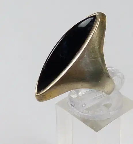 Ring aus 835er Silber mit Onyx, Gr. 58/Ø 18,4 mm  (da5131)