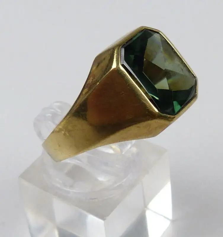 Herz-Ring aus 585er Gold mit roter Jade, Gr. 63/Ø 20 mm  (da5141) 1