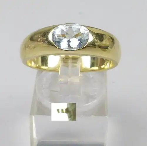 Ring aus 585er Gold mit Aquamarin, Gr. 66/Ø 21 mm  (da5140)