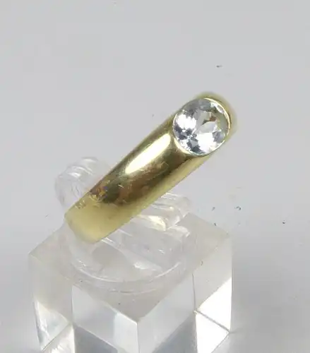 Ring aus 585er Gold mit Aquamarin, Gr. 66/Ø 21 mm  (da5140)