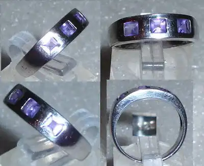 Ring Gr. 53 aus 925 Silber mi Amethyste neuwertig aus Geschäftsauflösung (d9558)