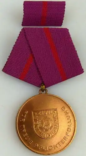 treue Pflichterfüllung in der Zivilverteidigung der DDR Bronze 1987-88 (AH279b)